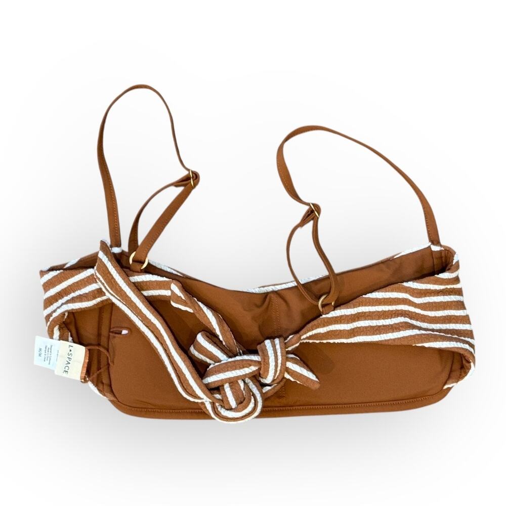 LSPACE Hazel Stripe Bikini Top Size Medium - Picture 5 of 9